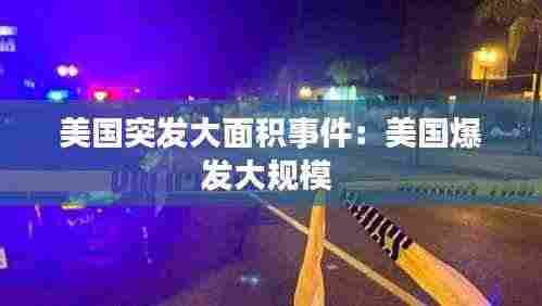 美国突发大面积事件:美国爆发大规模