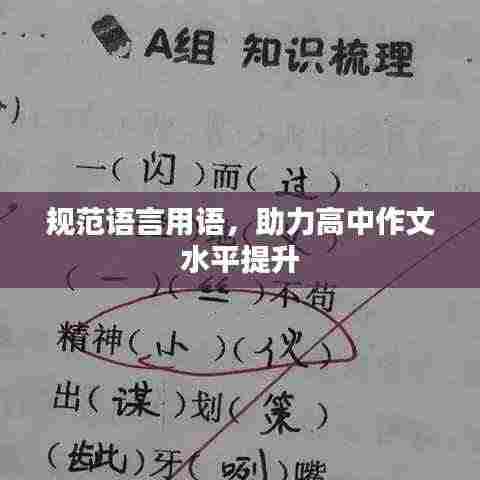 规范语言用语,助力高中作文水平提升