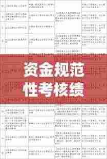 资金规范性考核绩效分析:资金管理绩效