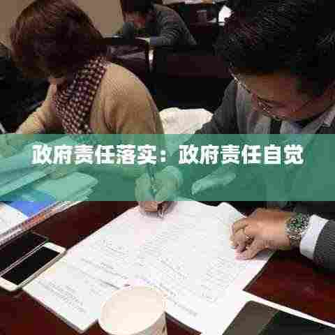 政府责任落实:政府责任自觉