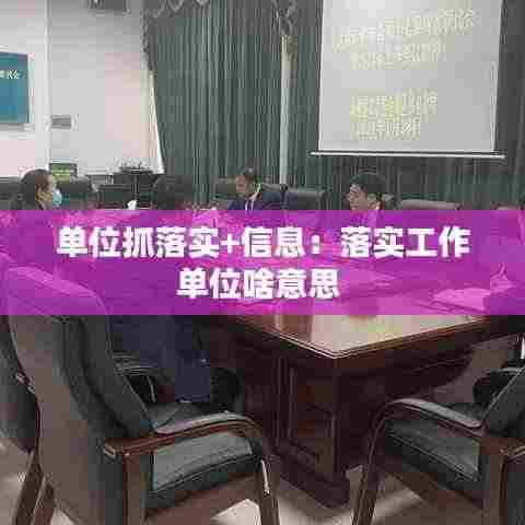 单位抓落实+信息：落实工作单位啥意思 