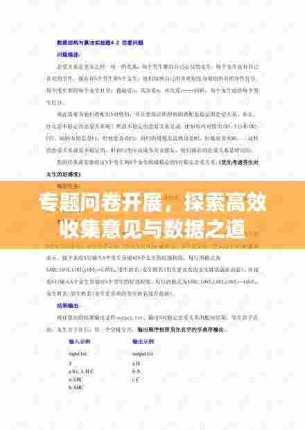 专题问卷开展，探索高效收集意见与数据之道