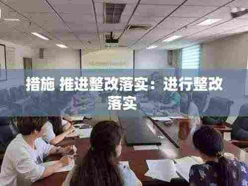 措施 推进整改落实：进行整改落实 