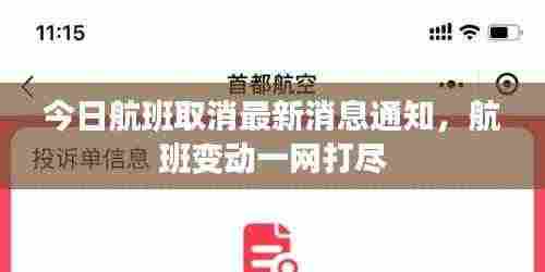 今日航班取消最新消息通知,航班变动一网打尽