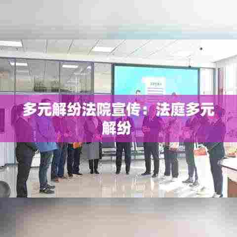 多元解纷法院宣传:法庭多元解纷
