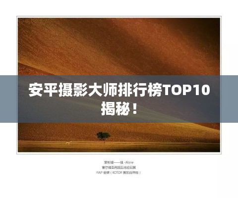 安平摄影大师排行榜TOP10揭秘！