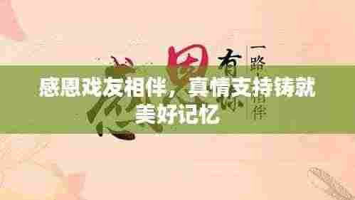 感恩戏友相伴,真情支持铸就美好记忆
