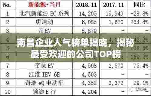 南昌企业人气榜单揭晓，揭秘最受欢迎的公司TOP榜