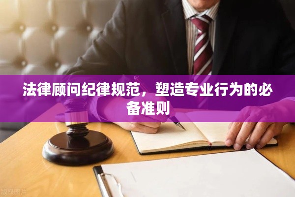 法律顾问纪律规范,塑造专业行为的必备准则