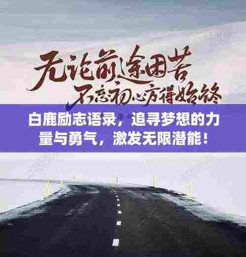 白鹿励志语录,追寻梦想的力量与勇气,激发无限潜能!