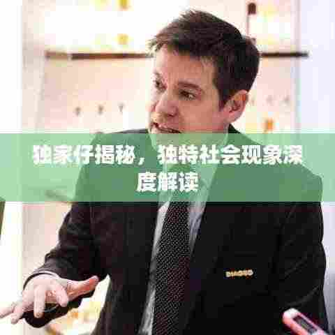 独家仔揭秘,独特社会现象深度解读